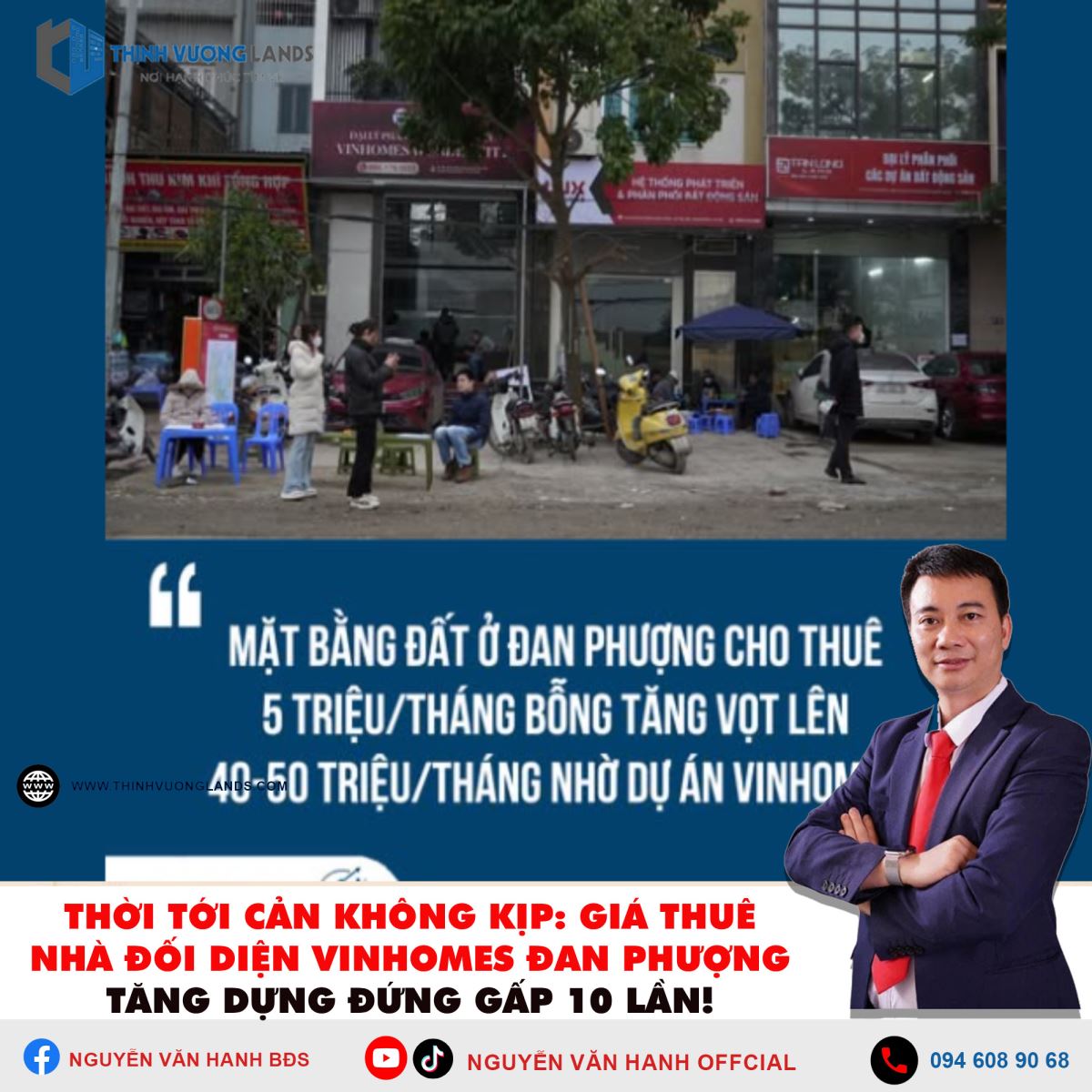THỜI TỚI CẢN KHÔNG KỊP: GIÁ THUÊ NHÀ ĐỐI DIỆN VINHOMES ĐAN PHƯỢNG TĂNG DỰNG ĐỨNG GẤP 10 LẦN!