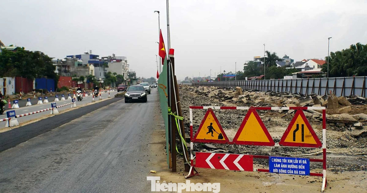 Lập rào chắn công trường hầm chui hơn 700 tỷ ở Hải Phòng ngày Tết
