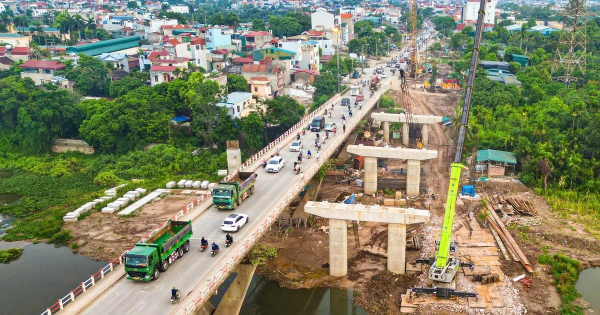 Lộ diện trụ cầu Mai Lĩnh mới sau gần 1 năm thi công