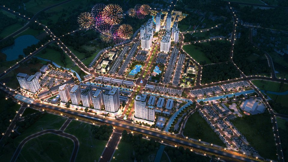 Khu đô thị sầm uất về đêm