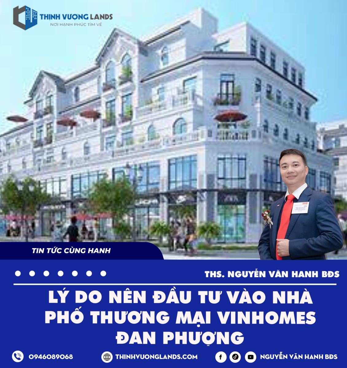 Lý do nên đầu tư vào nhà phố thương mại Vinhomes Đan Phượng