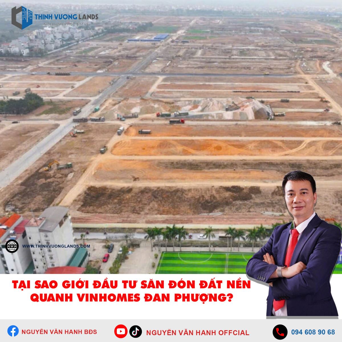 Tại sao giới đầu tư săn đón đất nền quanh Vinhomes Đan Phượng?