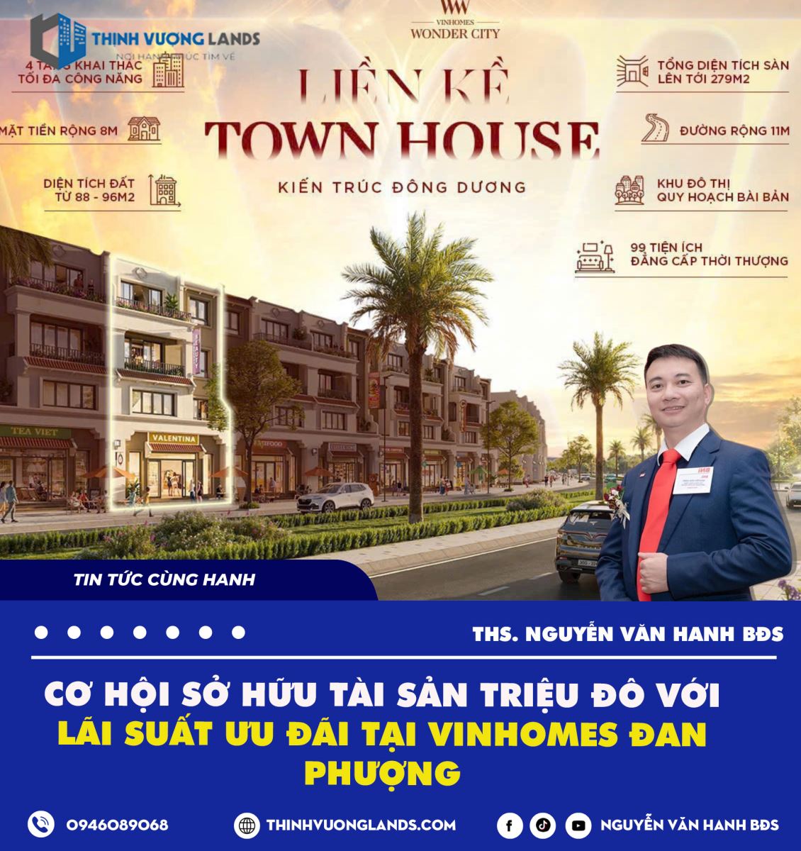 Cơ hội sở hữu tài sản triệu đô với lãi suất ưu đãi tại Vinhomes Đan Phượng
