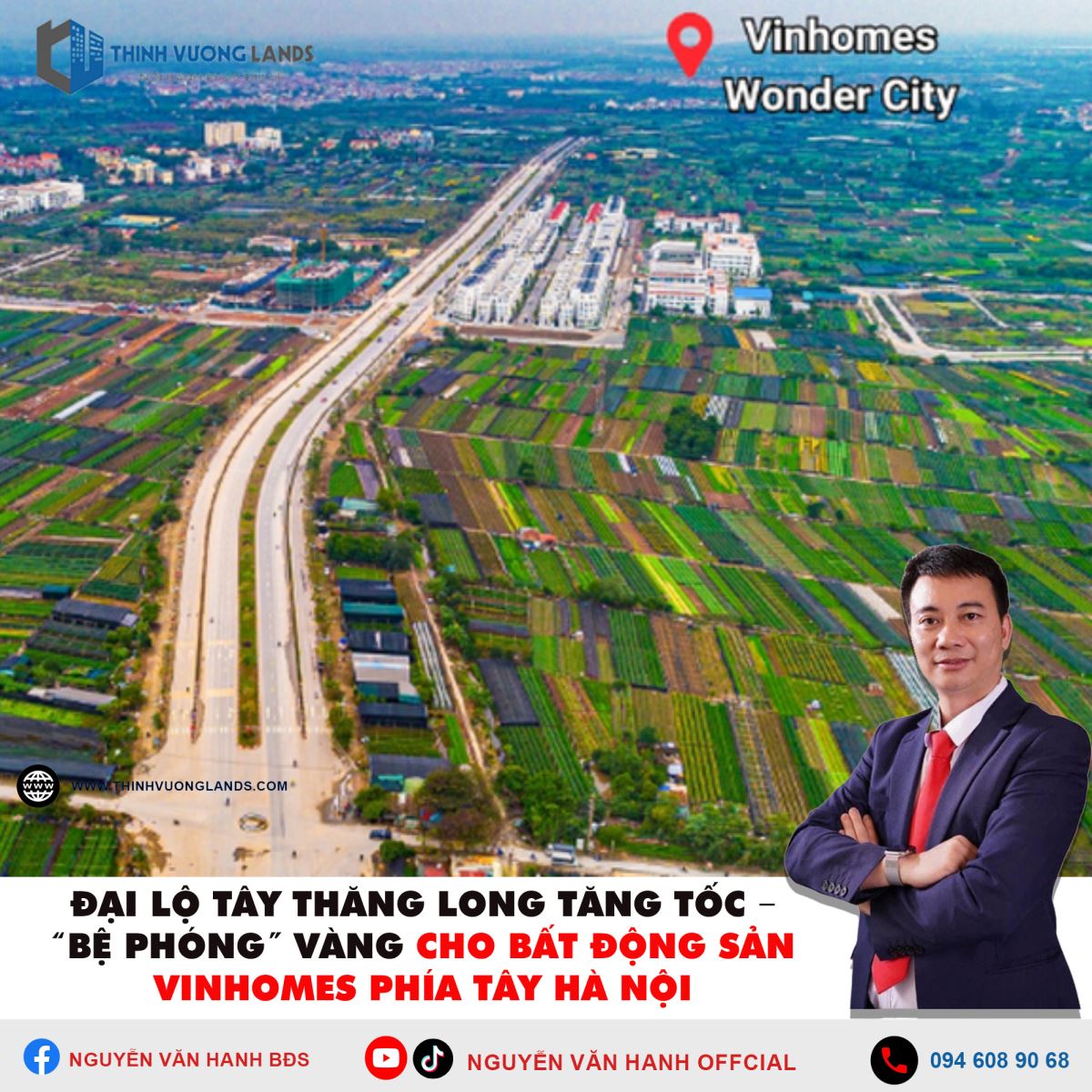 Đại lộ Tây Thăng Long tăng tốc – “Bệ phóng” vàng cho bất động sản Vinhomes phía Tây Hà Nội