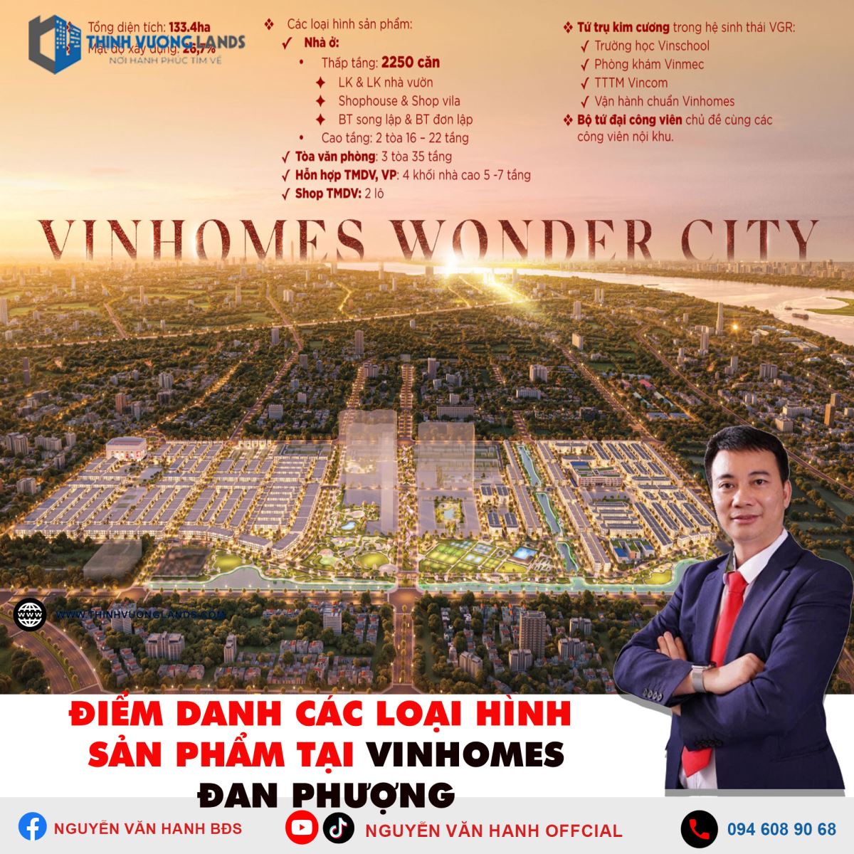 Điểm danh các loại hình sản phẩm tại Vinhomes Đan Phượng