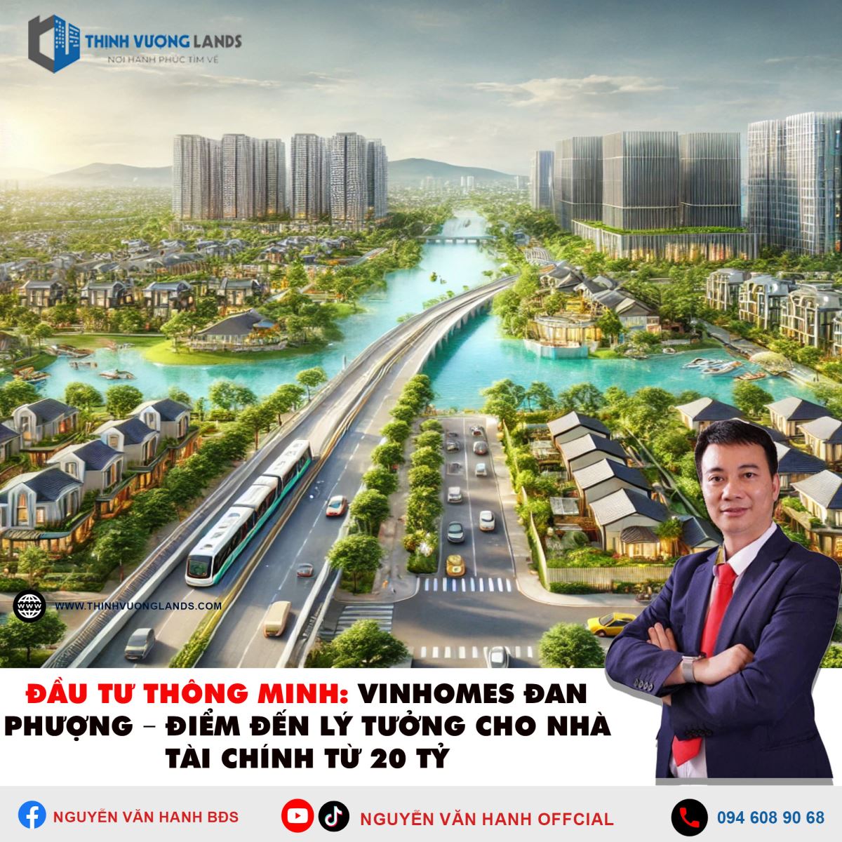 Đầu tư thông minh: Vinhomes Đan Phượng – Điểm đến lý tưởng cho nhà tài chính từ 20 tỷ