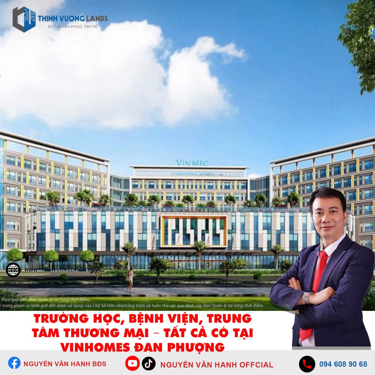 Trường học, bệnh viện, trung tâm thương mại – Tất cả có tại Vinhomes Đan Phượng
