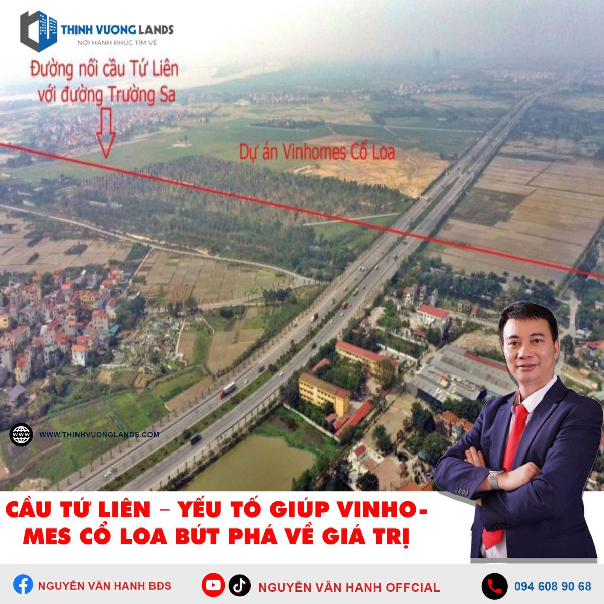 Cầu Tứ Liên – Yếu tố giúp Vinhomes Cổ Loa bứt phá về giá trị