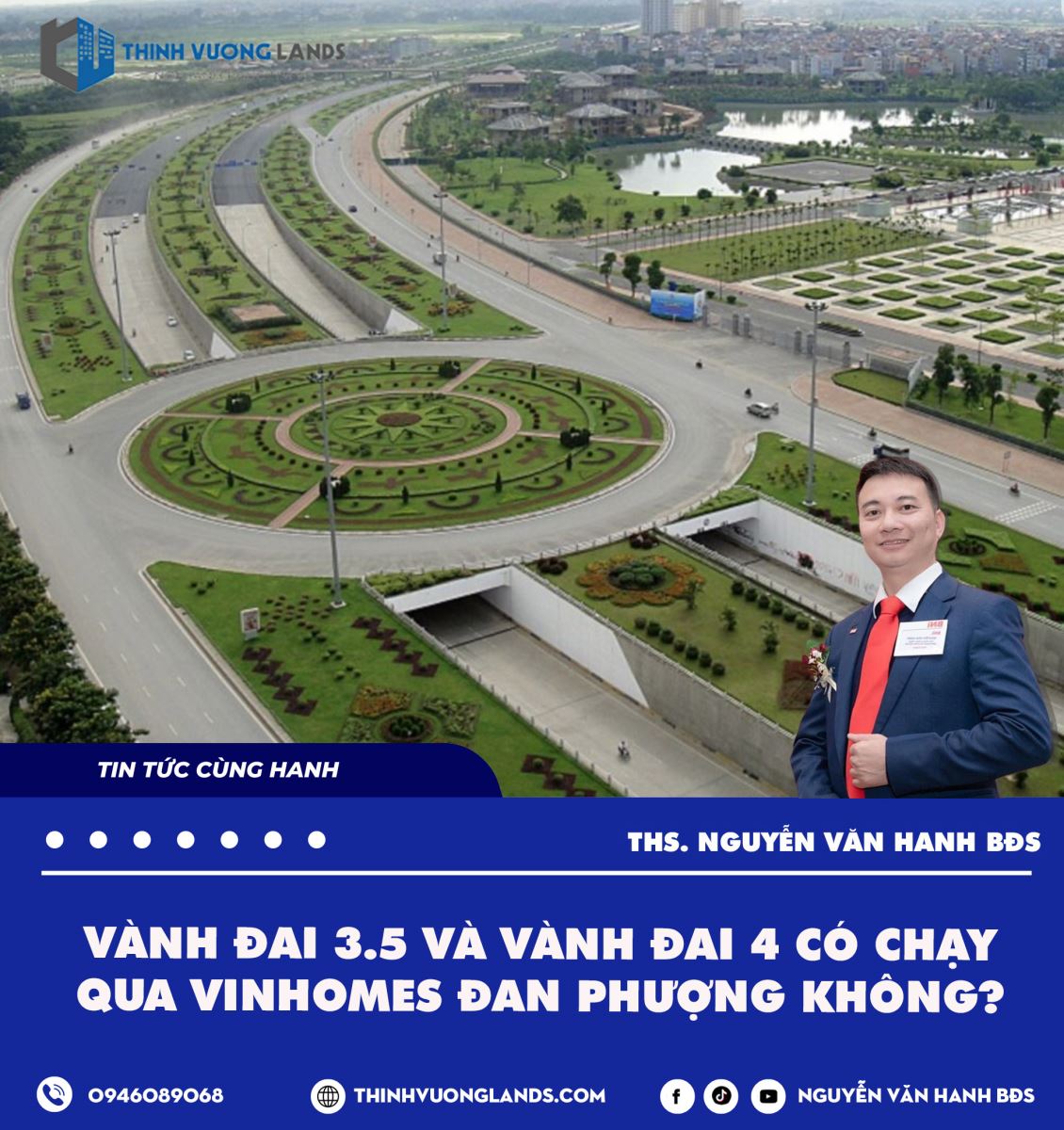 Vành đai 3.5 và Vành đai 4 có chạy qua Vinhomes Đan Phượng không?