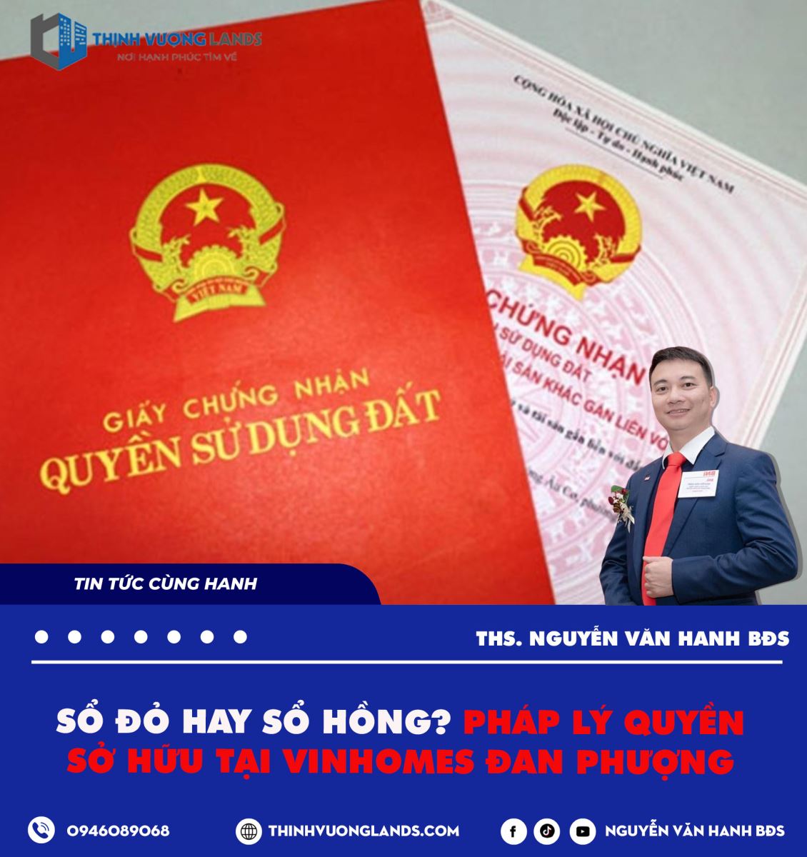 Sổ đỏ hay sổ hồng? Pháp lý quyền sở hữu tại Vinhomes Đan Phượng