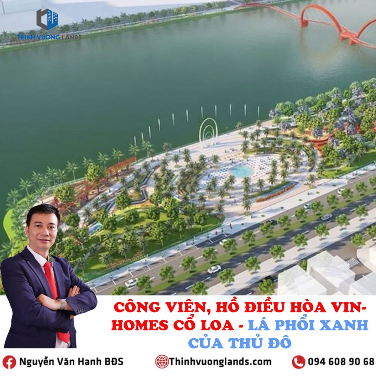 Công viên, hồ điều hòa Vinhomes Cổ Loa - Lá phổi xanh của Thủ Đô