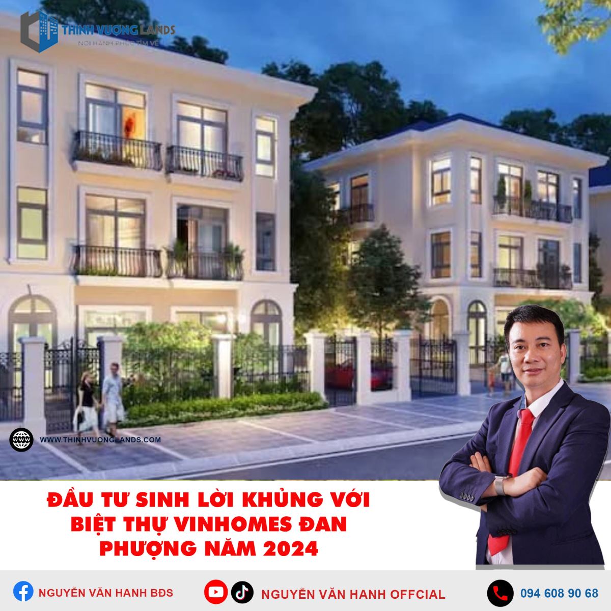 Đầu Tư Sinh Lời Khủng Với Biệt Thự Vinhomes Đan Phượng Năm 2024
