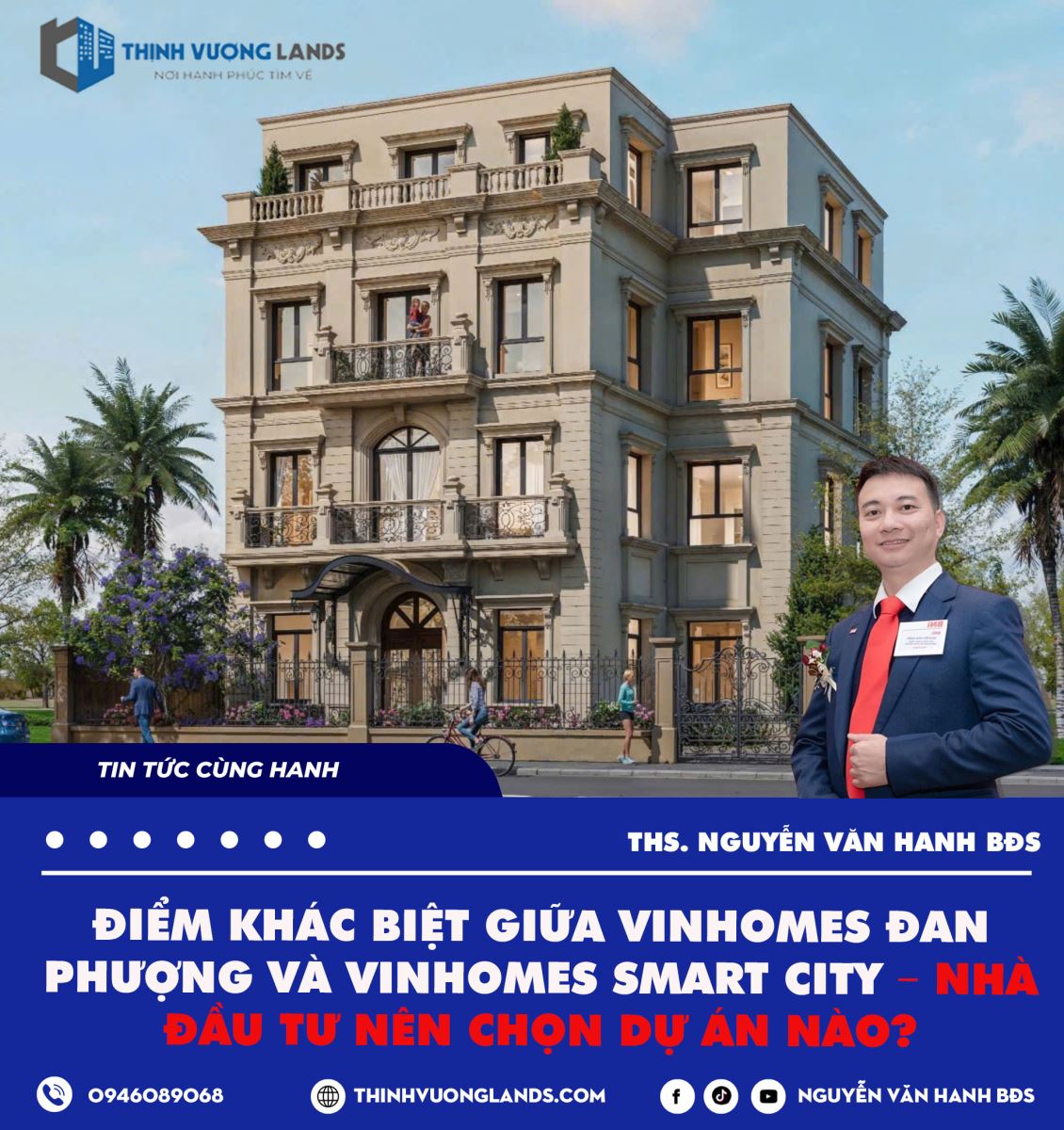 Điểm khác biệt giữa Vinhomes Đan Phượng và Vinhomes Smart City – Nhà đầu tư nên chọn dự án nào?