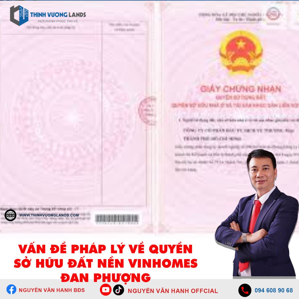 Vấn đề pháp lý về quyền sở hữu đất nền Vinhomes Đan Phượng