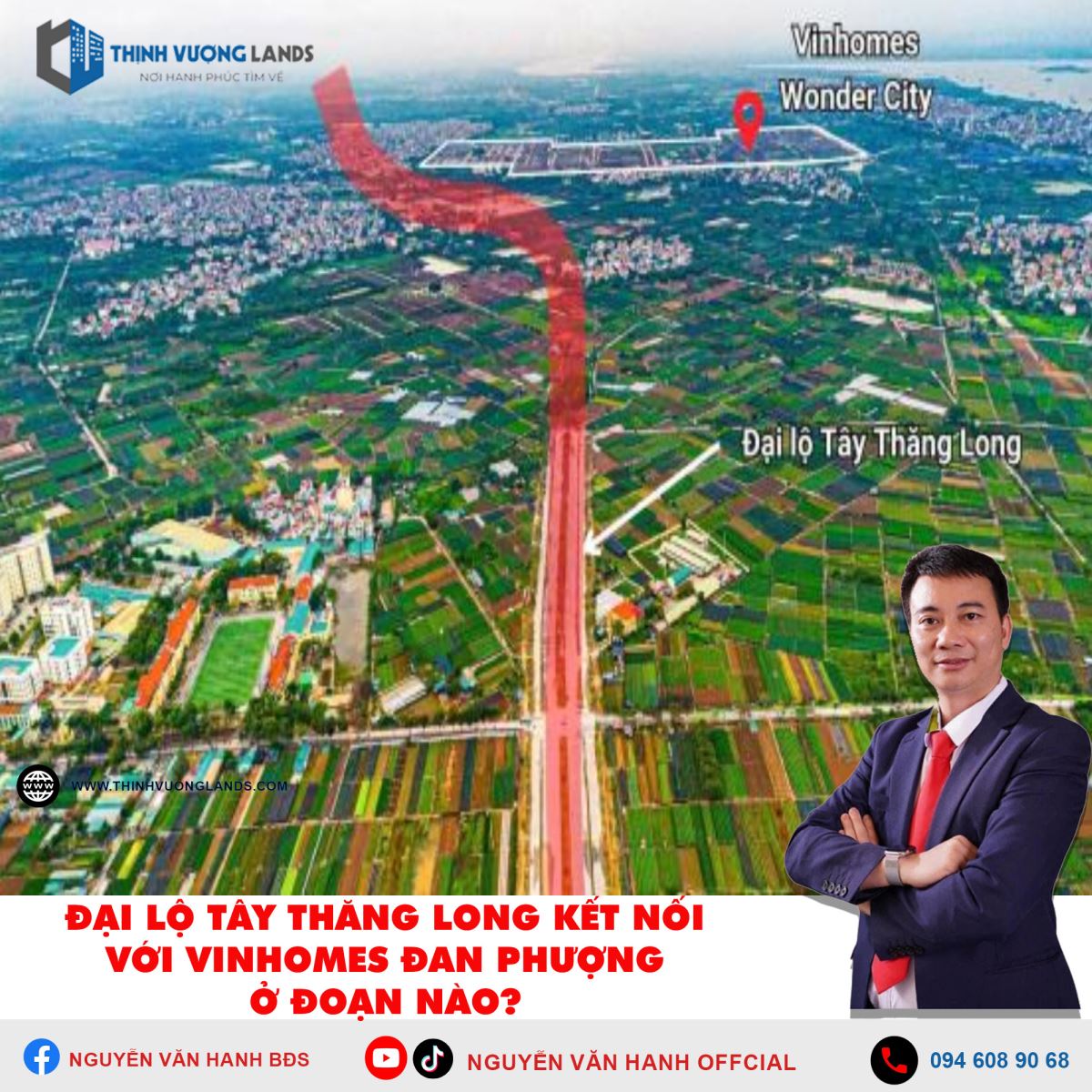 ĐẠI LỘ TÂY THĂNG LONG KẾT NỐI VỚI VINHOMES ĐAN PHƯỢNG Ở ĐOẠN NÀO?