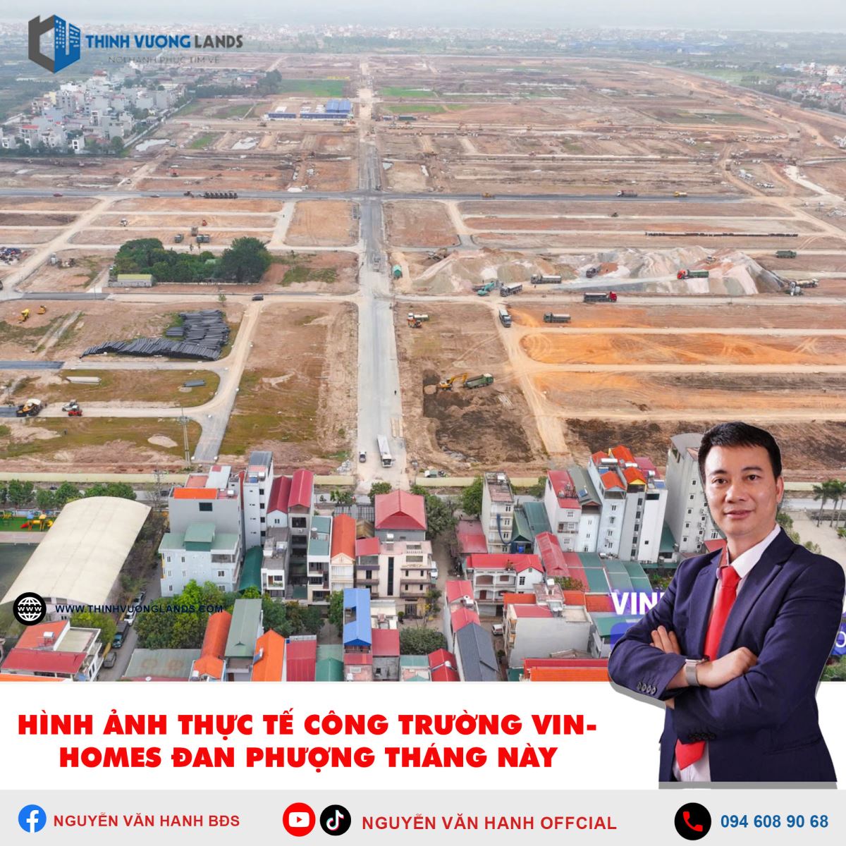 Hình ảnh thực tế công trường Vinhomes Đan Phượng tháng này