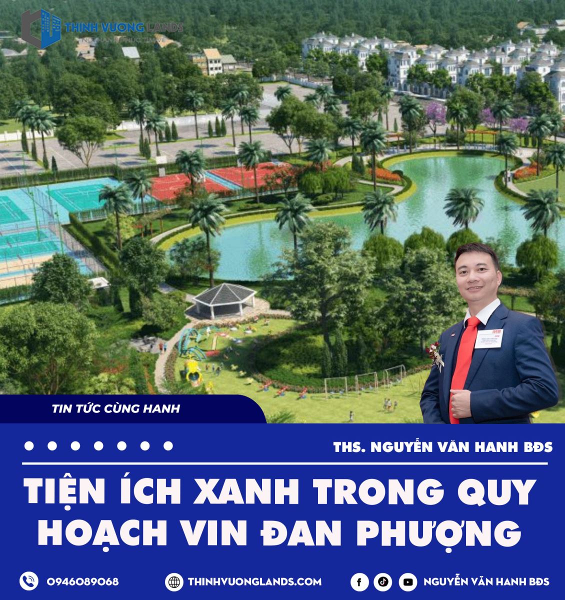 Tiện ích xanh trong quy hoạch Vin Đan Phượng
