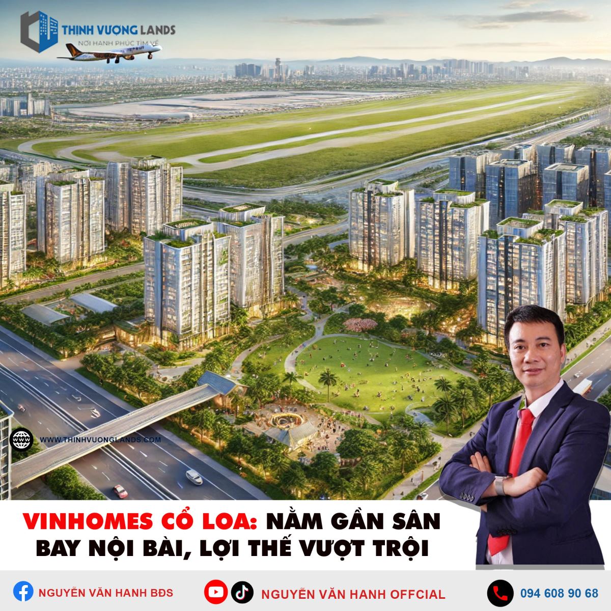 Vinhomes Cổ Loa: Nằm gần sân bay Nội Bài, lợi thế vượt trội