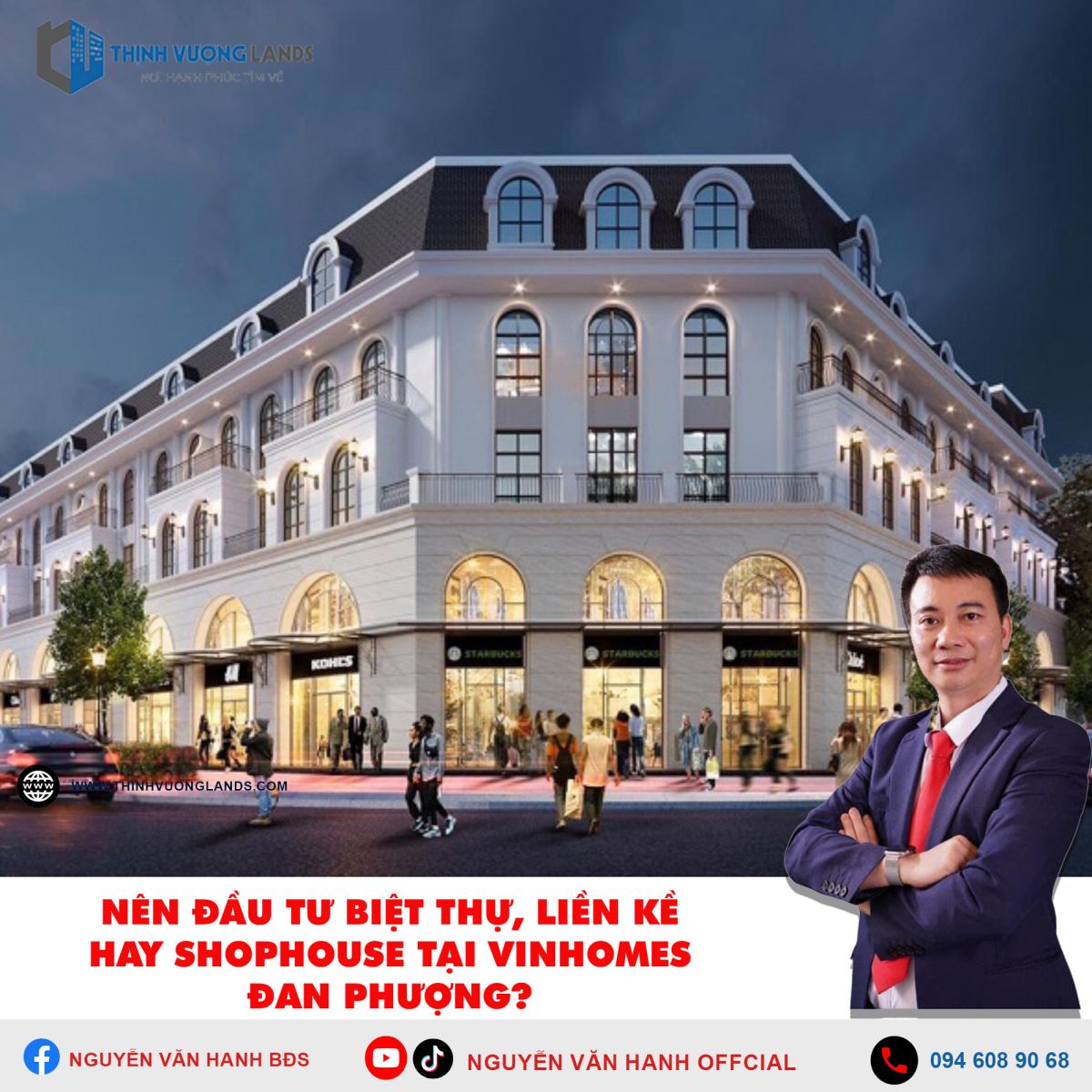 Nên đầu tư biệt thự, liền kề hay shophouse tại Vinhomes Đan Phượng?